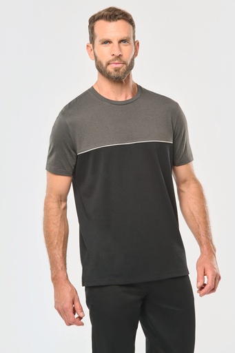 [WK304] T-shirt bicolore écoresponsable manches courtes unisexe