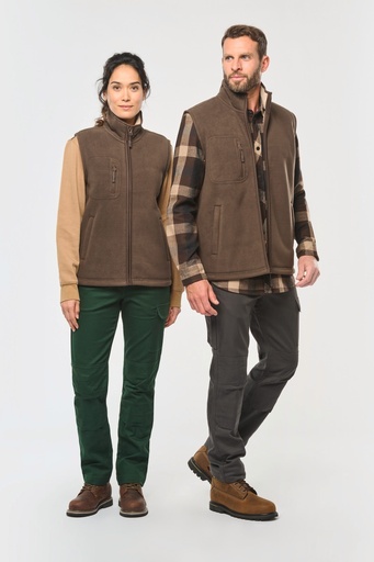 [WK610] Bodywarmer polaire avec intérieur sherpa unisexe