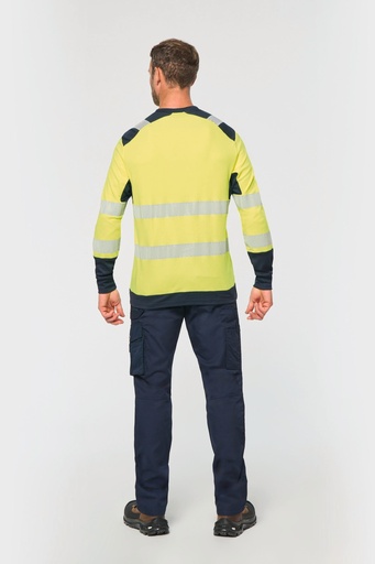 [WK361] T-shirt de sécurité recyclé col rond manches longues unisexe