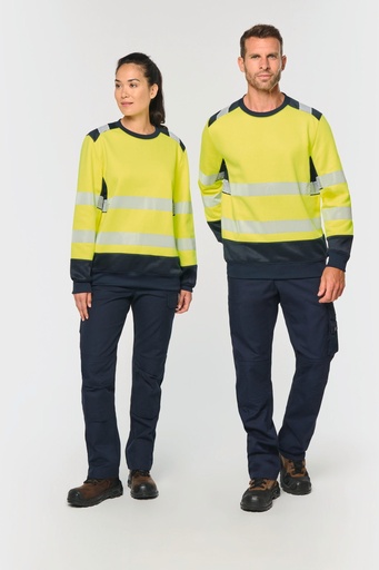 [WK420] Sweat-shirt de sécurité recyclé col rond unisexe