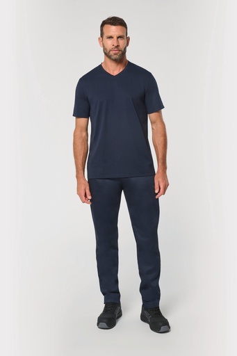 [WK316] T-shirt écoresponsable col V antibactérien homme