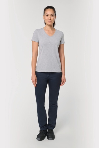 [WK317] T-shirt écoresponsable col V antibactérien femme