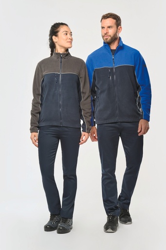 [WK904] Veste micropolaire bicolore écoresponsable unisexe