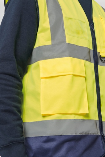 [WK618] Gilet de sécurité haute visibilité recyclé avec zip unisexe