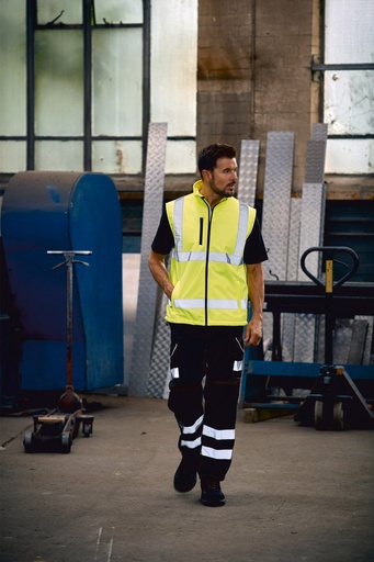 [HV006] Bodywarmer softshell haute visibilité