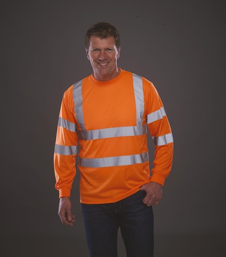 [HVJ420] T-shirt haute visibilité manches longues