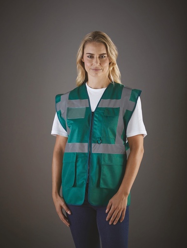 [HVW801] Gilet multifonction haute visibilité