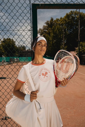 [NS361] T-shirt ringer écoresponsable à bords contrastés effet délavé femme