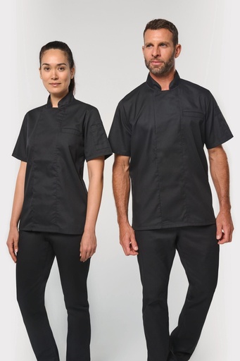 [WK501] Veste de cuisine écoresponsable et respirante manches courtes unisexe