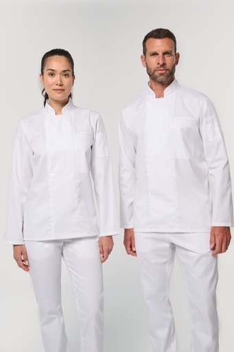 [WK511] Veste de cuisine écoresponsable et respirante manches longues unisexe