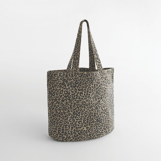[W335_99920_99919] Sac cabas en toile imprimé léopard