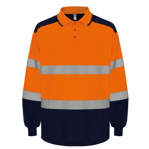 [HVJ330] Polo bicolore manches longues haute visibilité