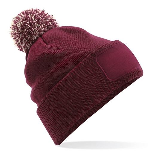[B443] Bonnet à pompon patch Snowstar®