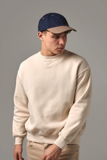 [B57] Casquette homme profil bas en coton brossé - 6 panneaux