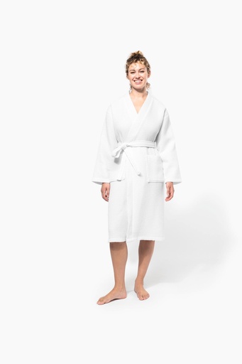 [K122] Peignoir kimono nid d'abeille