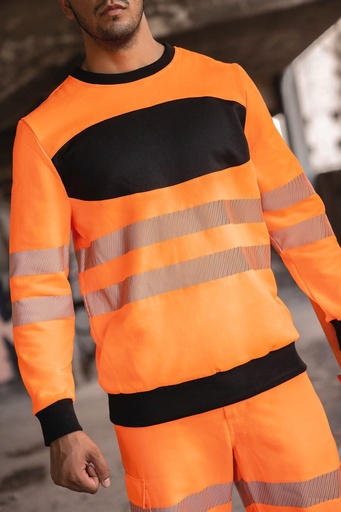 [EOSSW] Hi-Vis Sweat-shirt avec poitrine noire