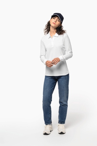 [K2028] Polo piqué manches longues Bio180 femme