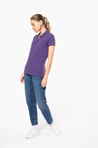[K255] Polo piqué manches courtes femme