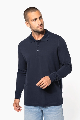 [K256] Polo piqué manches longues homme