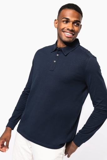 [K264] Polo jersey manches longues homme