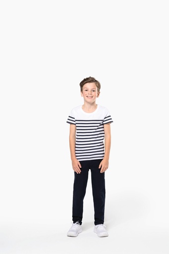 [K3035] T-shirt marin col rond Bio enfant
