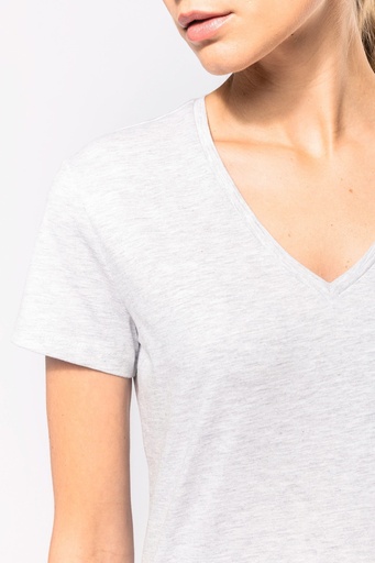 [K381] T-shirt col V manches courtes femme
