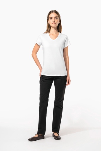 [K3015] T-shirt col V manches courtes femme