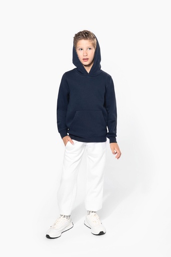 [K4014] Sweat-shirt à capuche contrastée à motifs enfant unisexe