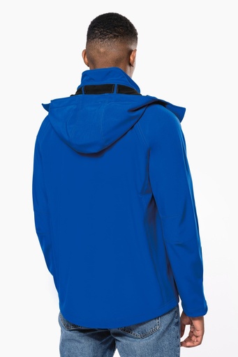 [K413] Veste softshell à capuche amovible homme