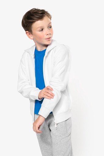 [K455] Sweat-shirt capuche zippé enfant