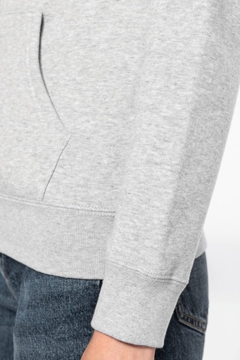 [K467] Sweat-shirt zippé capuche contrastée femme