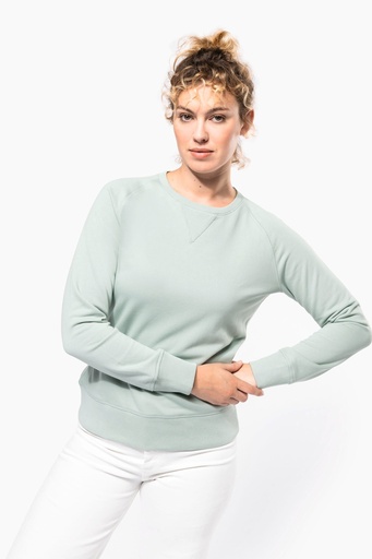 [K481] Sweat-shirt Bio col rond manches raglan femme