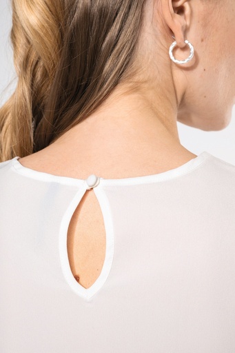 [K5002] Blouse crêpe manches courtes femme