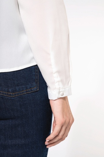 Blouse crêpe manches longues femme