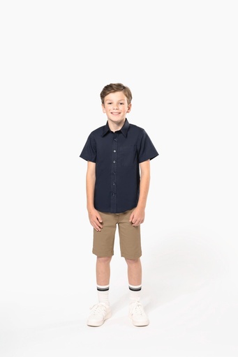 [K520] Chemise popeline manches courtes enfant