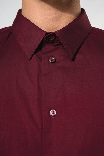 [K529] Chemise coton / élasthanne manches longues homme