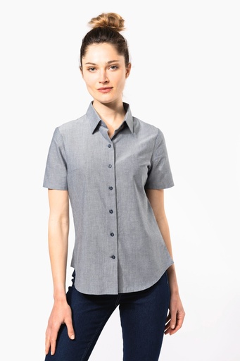 [K536] Chemise Oxford manches courtes femme