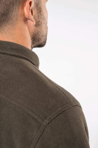[K582] Surchemise polaire doublée sherpa polaire homme