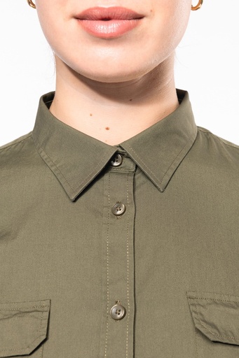 [K591] Chemise safari manches longues femme