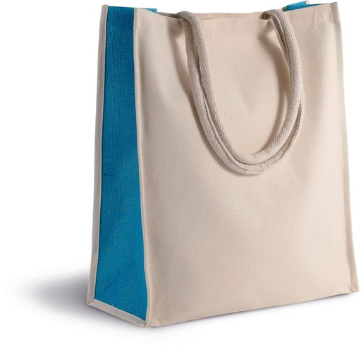 [KI0253] Sac cabas en coton / jute - 23 L