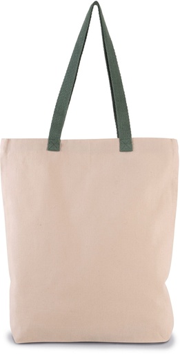 [KI0278] Sac shopping à soufflet avec poignées contrastées